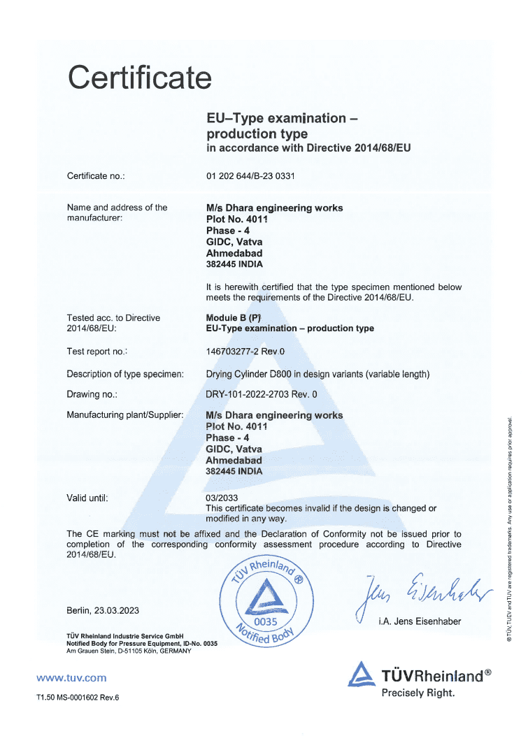 EU-Type Examination- Production Type